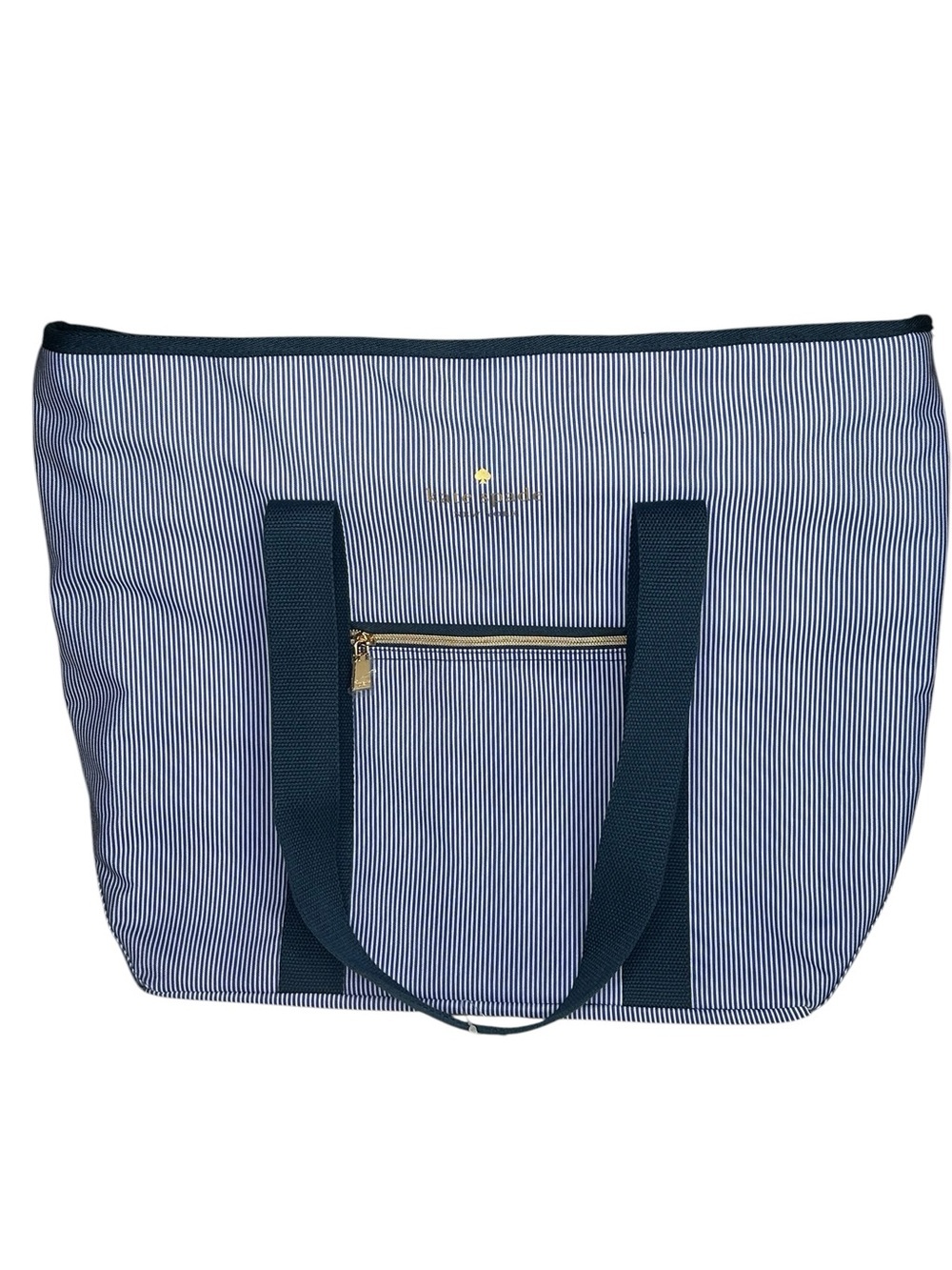 kate spade NWT Navy and White Pinstripe Cooler Tote Insulated Nautical Beach